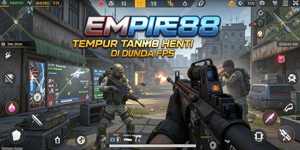 Screenshot gameplay <strong>EMPIRE88</strong> menampilkan aksi tembak-menembak yang intens.