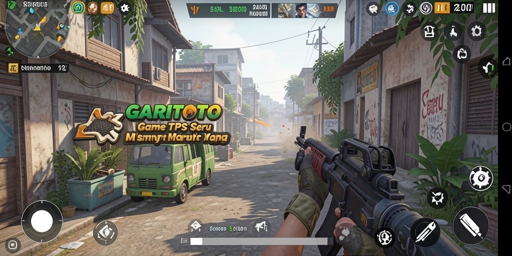 Tangkapan layar gameplay GARITOTO yang menampilkan aksi seru dalam pertempuran TPS.