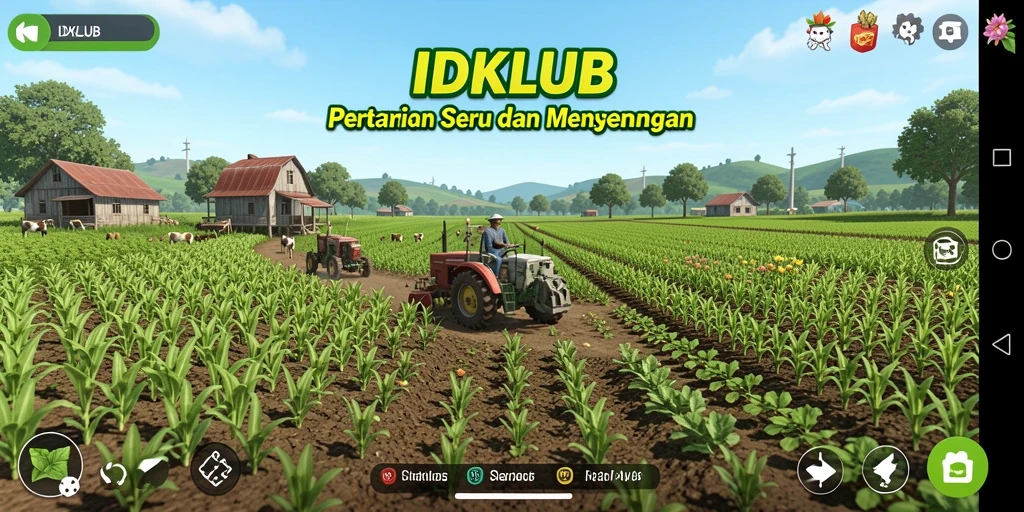 Tampilan gameplay <strong>IDKLUB</strong> yang interaktif dan menarik saat bertani.