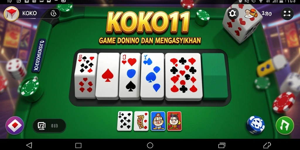 Tampilan gameplay Domino yang menegangkan di KOKO11.