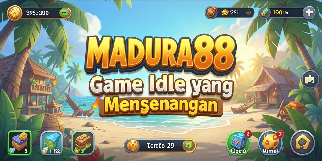 Tampilan gameplay MADURA88 dengan karakter yang aktif mengumpulkan sumber daya.