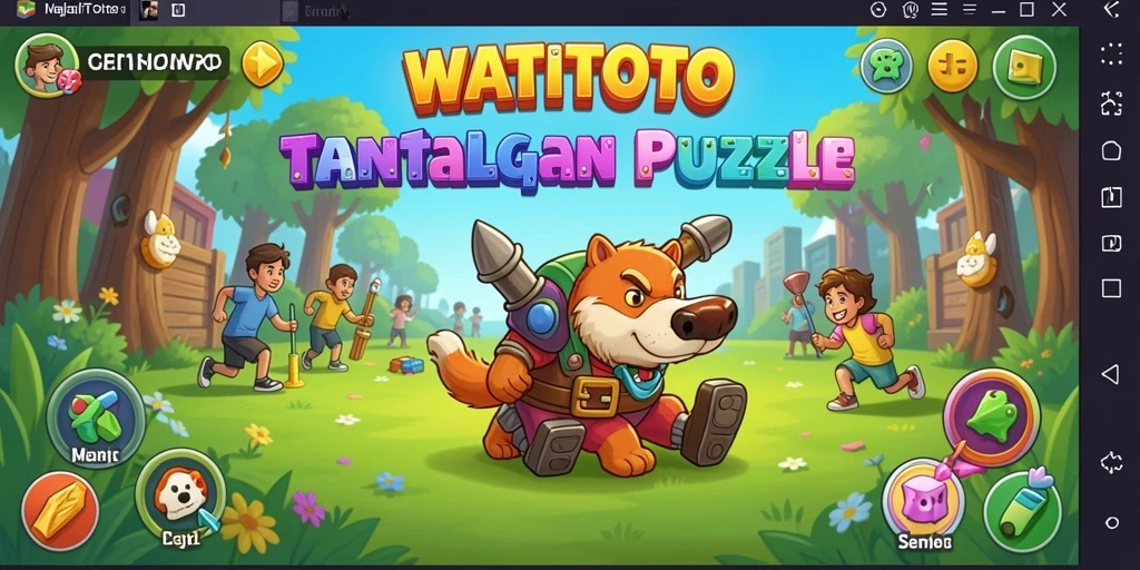 Tampilan gameplay WATITOTO yang menggugah selera puzzle.