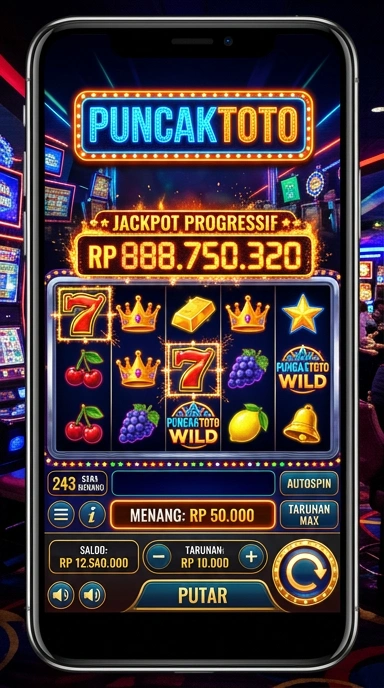 Tampilan utama aplikasi puncaktoto yang menarik dan intuitif.